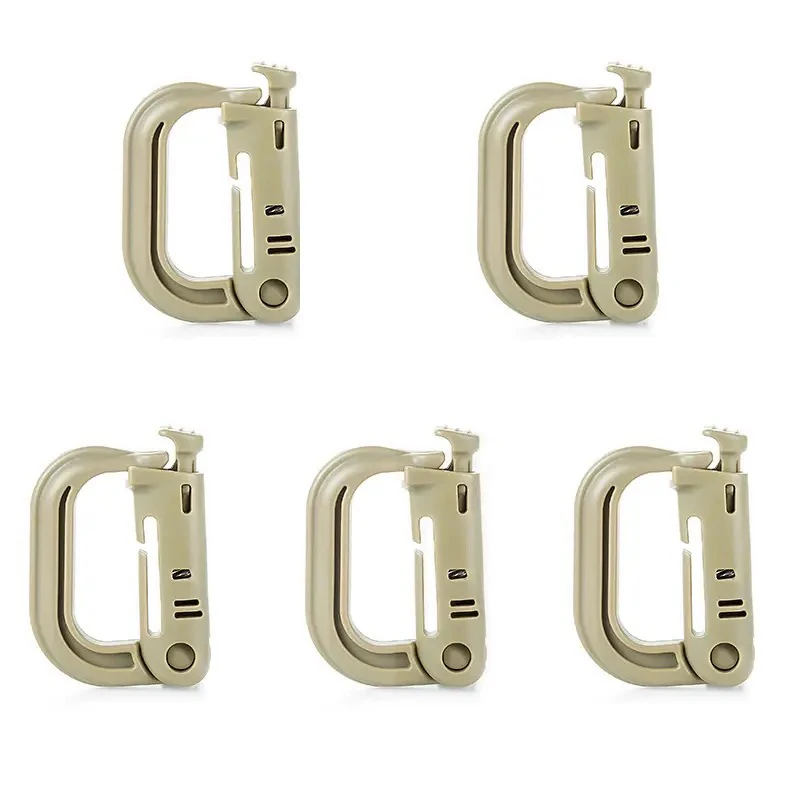 5Pcs Kunststoff D-Ring Taktische Karabiner Grimlock Lock Harte Haken Schnalle Clip Für Molle Gurtband Zubehör Rucksack/beutel/Tasche/Gürtel