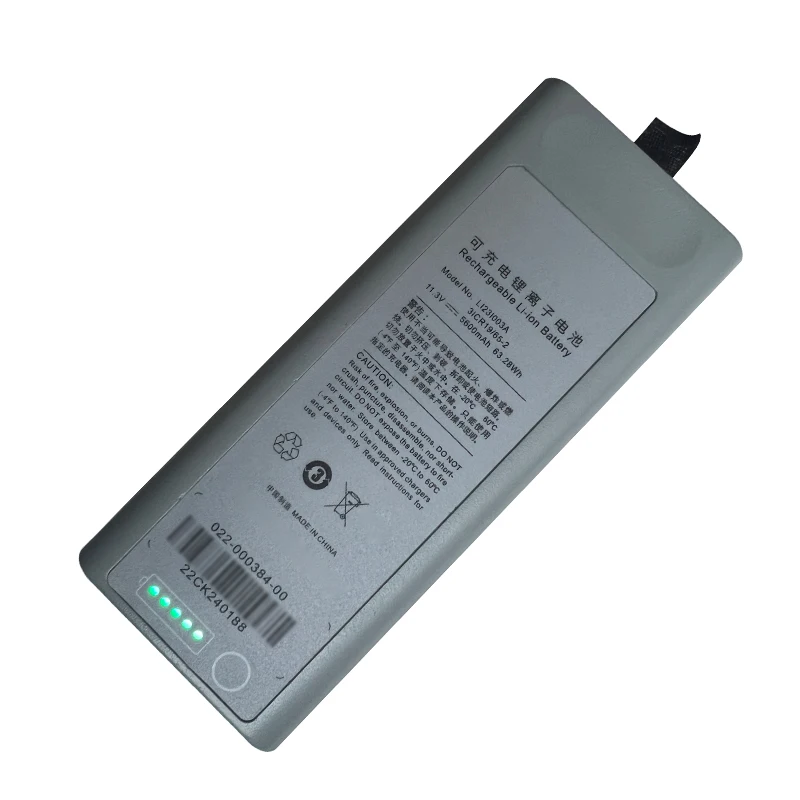 UGB New L1231003A  LI23I003A Battery For Mindray SV600 SV650 SV800 SV850 3ICR19/65-2 Battery 5600mAh 11.3V