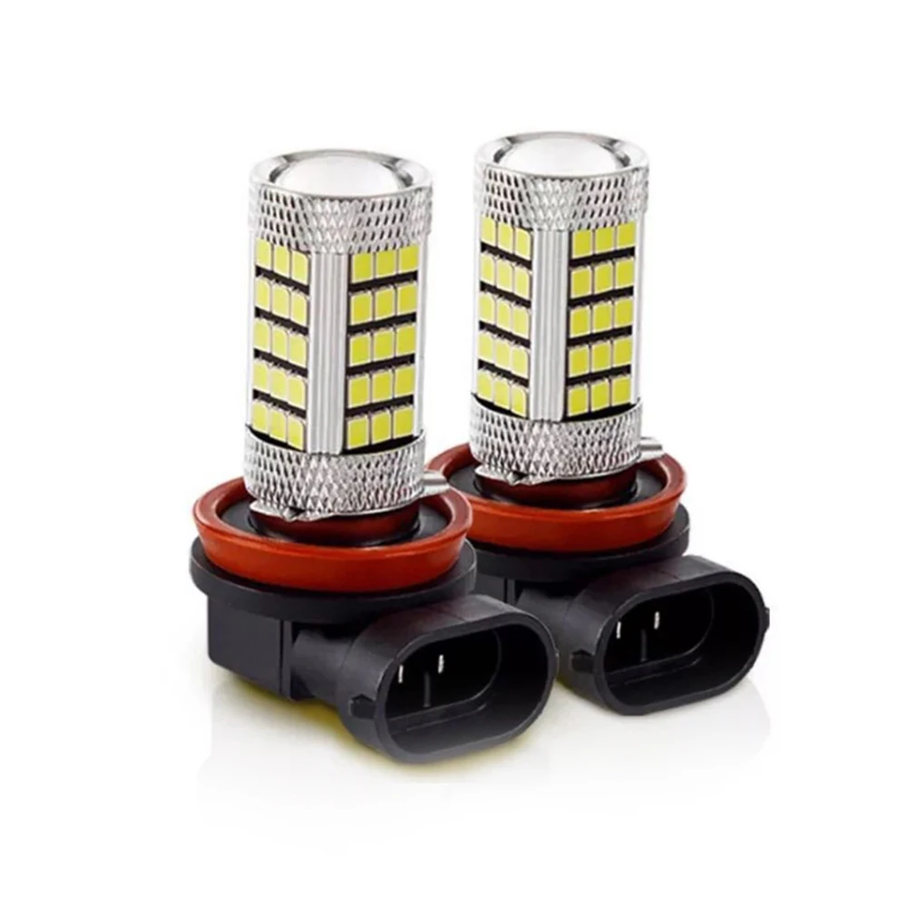 2Pcs H8 LED Car Fog Light Bulb 3030SMD Car Fog Lights 6000K Automotive Driving Running Lamp Automobiles Lamp Bulbs