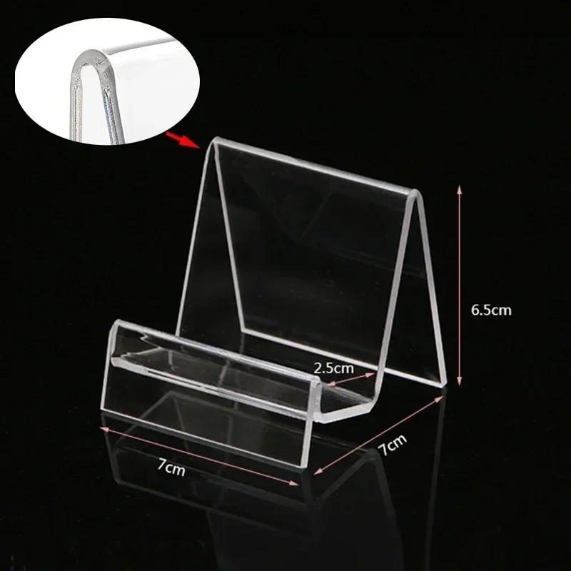 10pcs Clear Acrylic Mobile Display Shelf Mini Wallet Rack Reveal Frame Jewelry Display Shelf