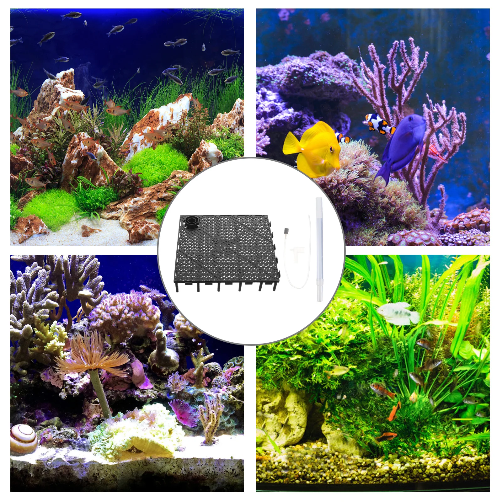 

1Set Fish Tank Divider Bottom Filter Plate Isolation Grid Tray Aquarium Breeding Separator Plastic Fish Care Accessory