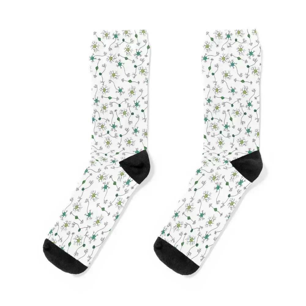 

Types of Neurons on White Socks gifts designer brand summer custom Designer Man Socks Women's