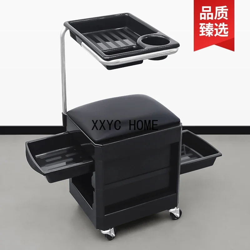 Beauty Salon Seat Trolley Hair Salon Multi-Functional Shelf Hair Salon Tool Cabinet Barber Shop