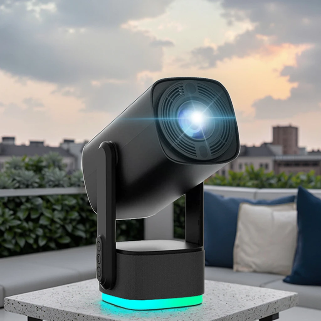 

Best Mini Portable Projector Built In 5200mah Battery Video Auto Outdoor Projector4k Decode Rechargeable Projector