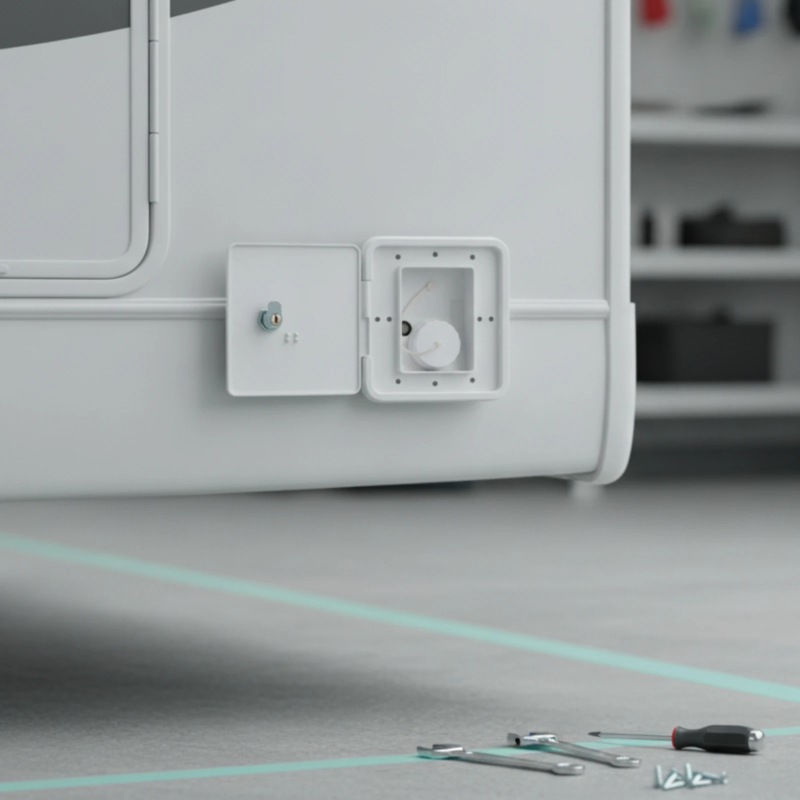 RV Water Connection Hatch Square Water Fill Hatch with Lock Threaded Stabilized for Campers, Travel Trailers
