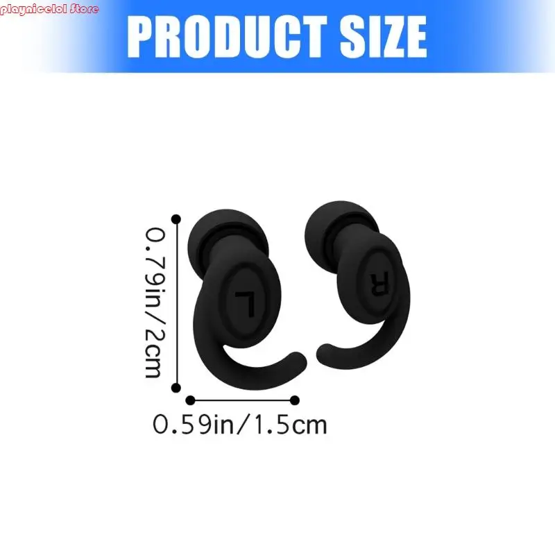 E8BA قابلة لإعادة الاستخدام مريحة مريحة للضوضاء تخفيض الأذن في السيليكون الناعم مناسبة للنوم الهادئ وبيئة هادئة #6