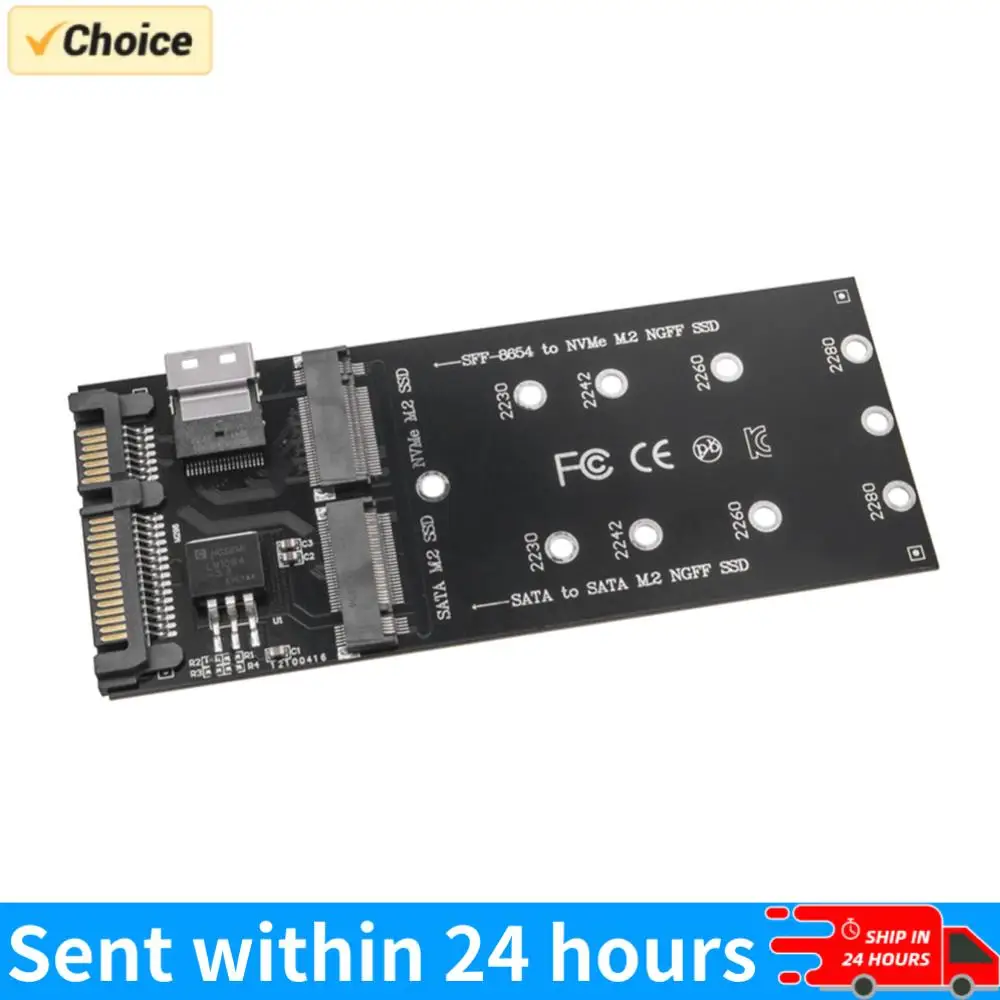 

M.2 To SATA Adapter SFF-8654 To M2 NVME SSD Converter 22Pin SATA To M2 Expansion Card Converter Riser Board for PC Mainboard