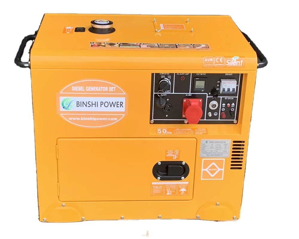 5KW 6KW 10KW المحمولة رخيصة مبرد الهواء نوع سوبر صامت نوع مولد الديزل الصامت