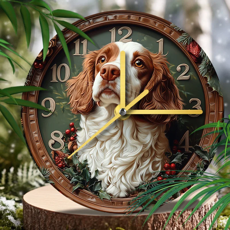 English Springer Spaniel Pet Clock Perfect Gift for Pet Lovers and Memorial Decoration, Ideal for Home Décor, Christmas Gift