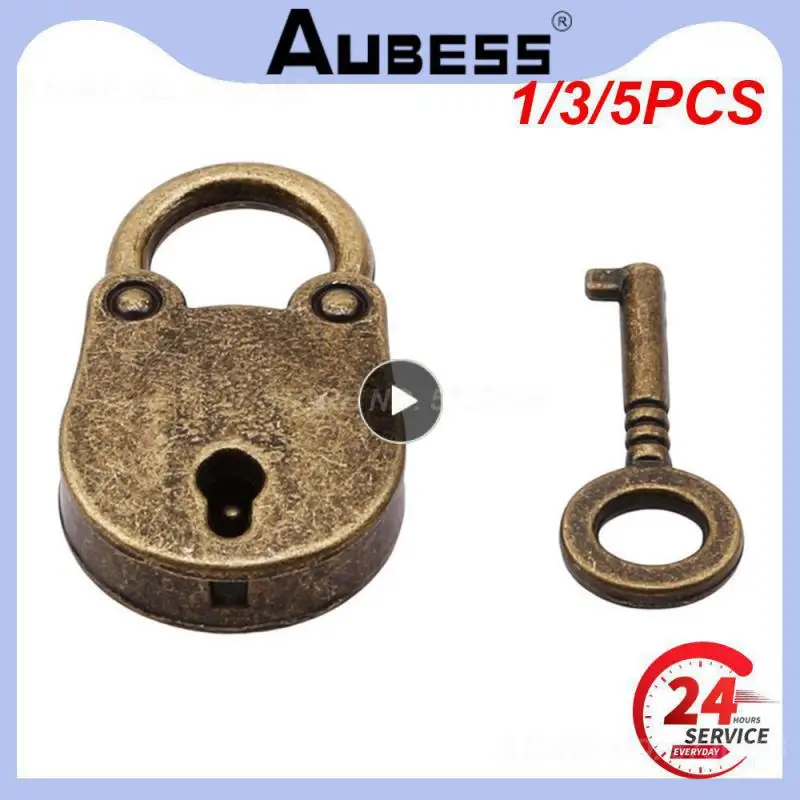 1/3/5PCS Vintage Old Antique Style Mini Archaize Padlocks Key Lock With key (Lot Of 3)