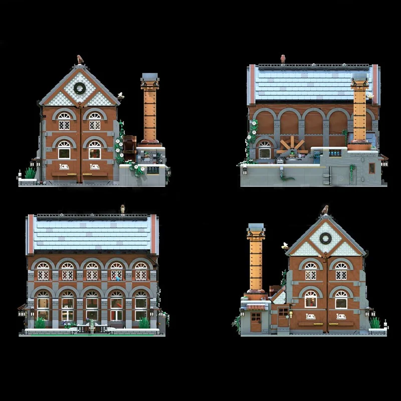 4011 Stück MOC The PumpHouse Bausteine Geburtstag Montieren Lösen Sie das Problem auf Kreativität Teenager Weihnachtsspielzeug Geschenk