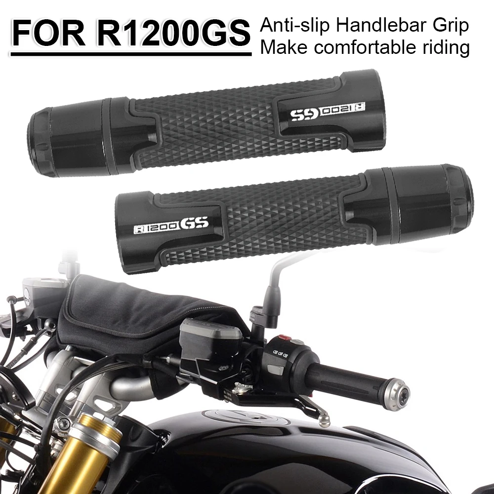 Aluminum Handle Grip Rubber Anti-slip Cover Universal For 7/8'' 22mm Handlebar For BMW R1200GS Adventure R 1200GS ADV R1200GSA