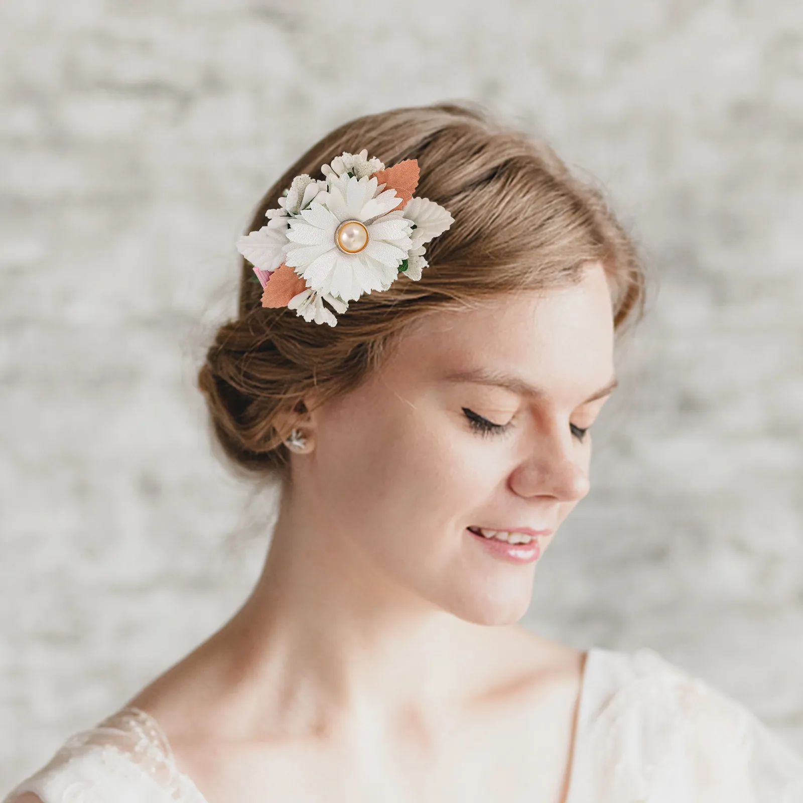 

3Pcs Simulation Flower Hairpins Delicate Floral Hair Clips Natural Elegance for Wedding Bridal Flower Girl Hair Ornament