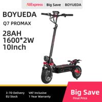 BOYUEDA Q7Pro Max E-Scooter 1600W*2 Dual Motor 52V28AH Battery NFC Activated App Control Escooter Silent Tires Electric Scooter