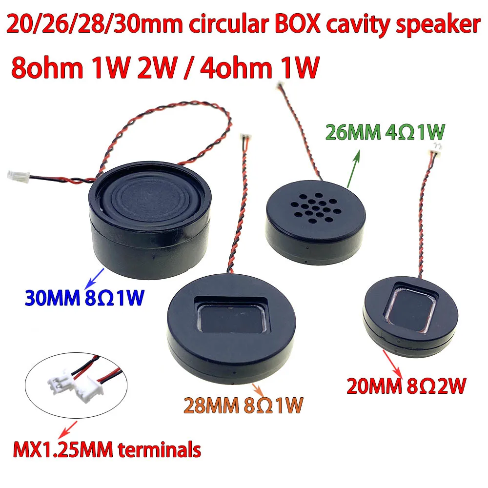 20/26/28/30MM Speaker Rongga Melingkar 8 Ohm 1Watt 2Watt 4 Ohm 1Watt Perangkat Kecantikan Medis Speaker Rumah AI Pintar Speaker Kecil