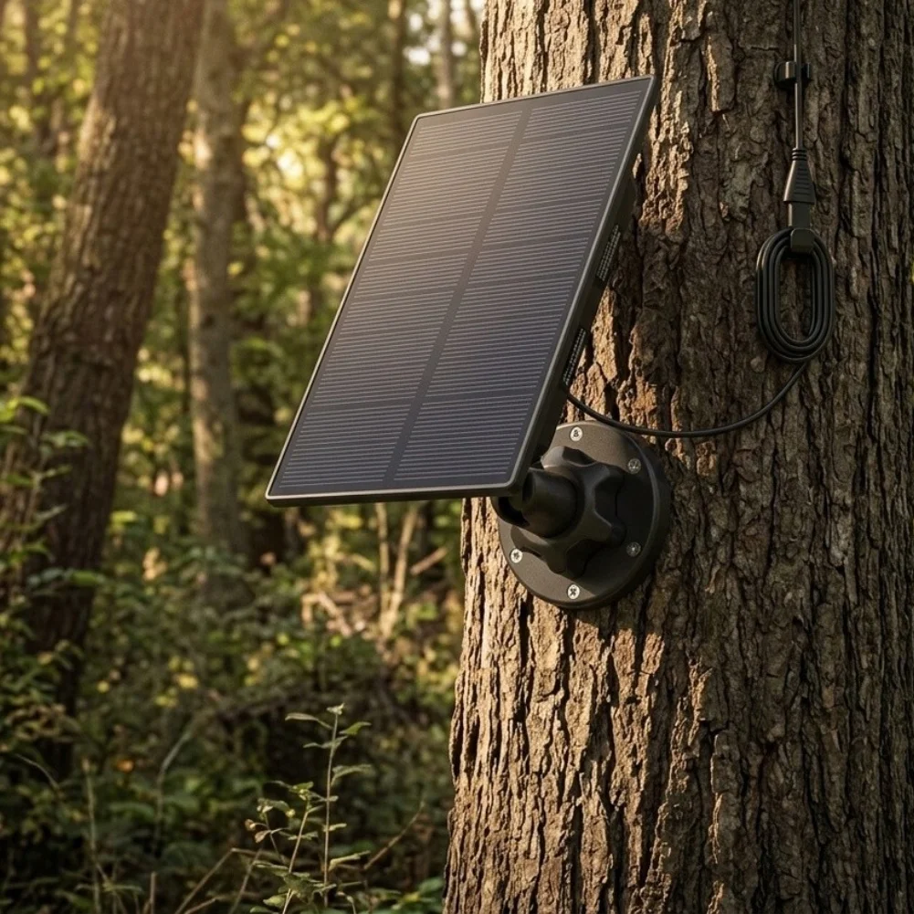 5000mAh Solar Panel With Dual Interface For WingHome For Hawkray 4G For Trail Camera For Outdoor Waterproof Power Supply Charger