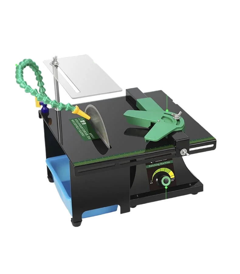 Mini Jade Table Saw All-in-one Machine, Bench Grinder for Carving Bead Pendant Cutting Polishing Stone Craft Processing