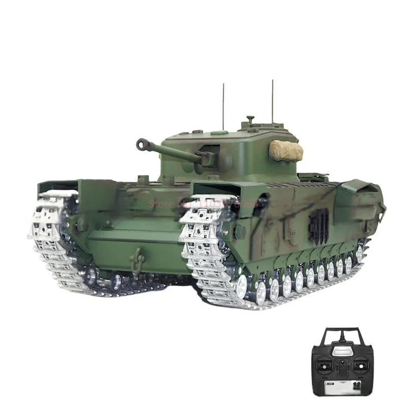 New Rc 1/16 Remote Control Tank Soldier Churchill C2310 Full-Scale Electric Remote Control Model Military Toy Remote Control