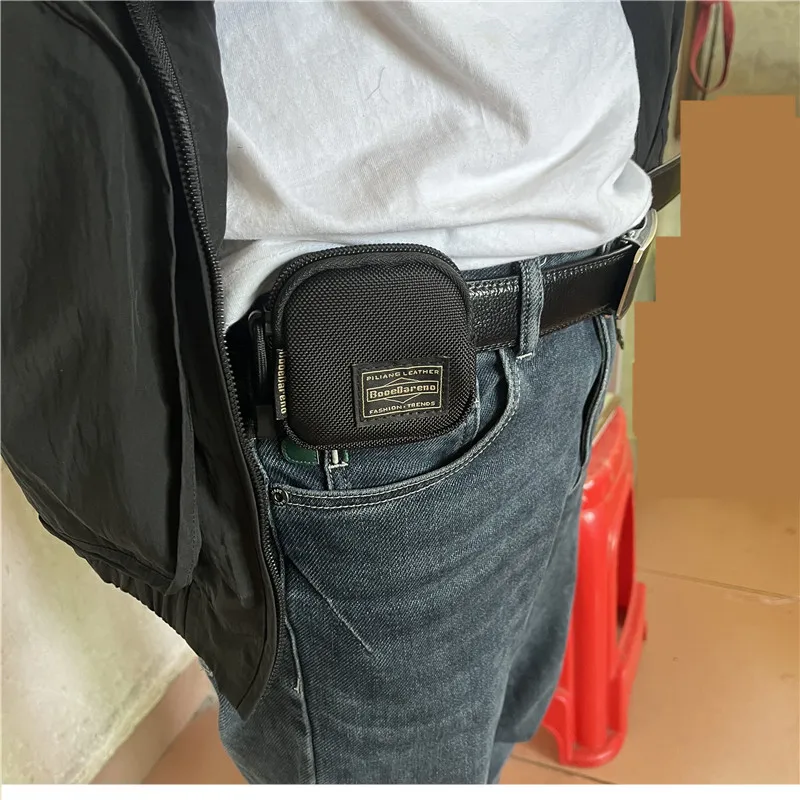 2023 New Zipper Coin Purse Mini Earphones Wallet Bag Key Credit Card Holder Pouch Outdoor Casual Belt Bag