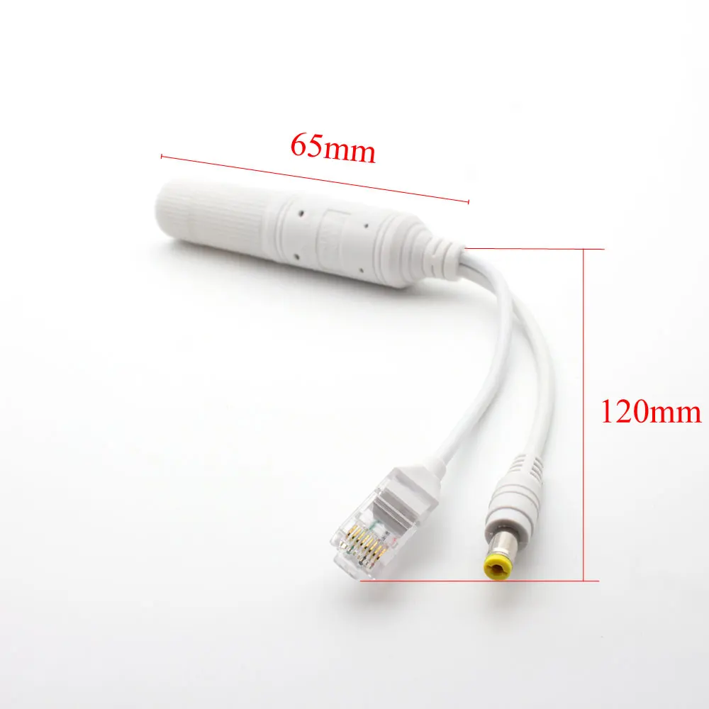 Imagem -03 - Wgwk-impermeável Poe Splitter Cabo Adaptador Ethernet Alimentação para Vigilância Câmera ip Atualizado Saída 12v Ieee802.3af 48v Novo