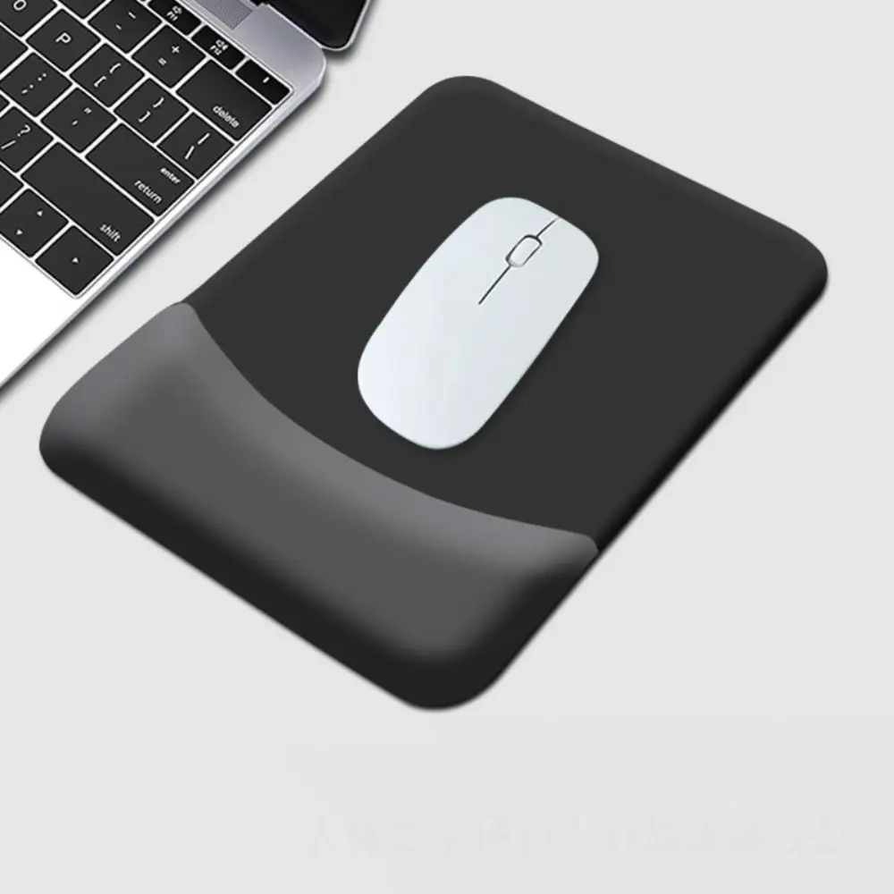 Comfortable Wrist Support Mouse Pad Soft Relax Wrists Silicone Mouse Pad with Wrist Rest Support Non-Slip PU Base