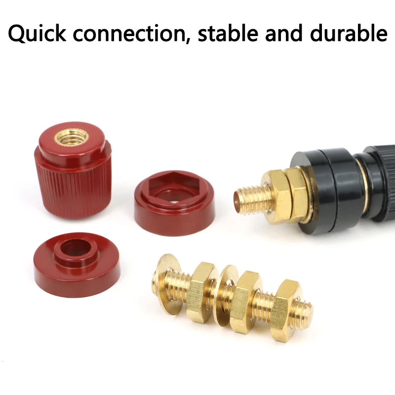 Messing-Bindungsklemmen-Set M6/M8/M10 Hochstrom-Anschlussklemmen für Wechselrichter, Schweißgeräte, Batterien, Verstärker, Lautsprecher – Detail 5