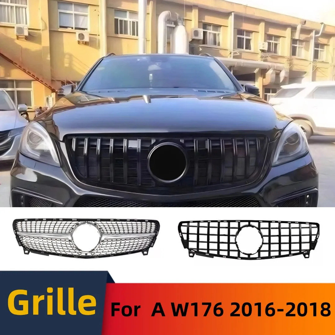 

Аксессуары для тюнинга, средняя сетка, передняя маска, решетка, впускная решетка для Mercedes Benz A Class W176 2016-2018 A200 A260 GT Stars Style