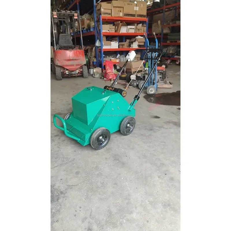 Jy180 Lawn Aerator Corer Machine Lithium Battery Green Color 2500m/h Efficiency 6-9mm Port Size for Lawn Perforation