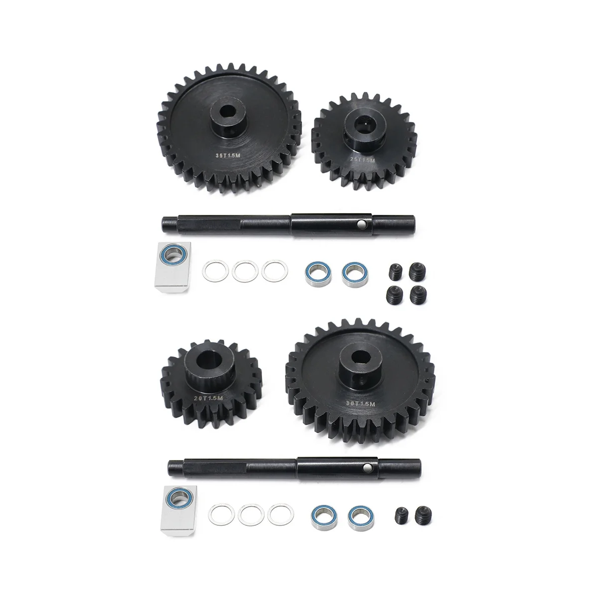 Suitable for Traxxas 1/5 X-MAXX XRT Hardening 1.5M Steel Teeth 20T+30T and 25T+35T Big Teeth+Motor Teeth Kit.