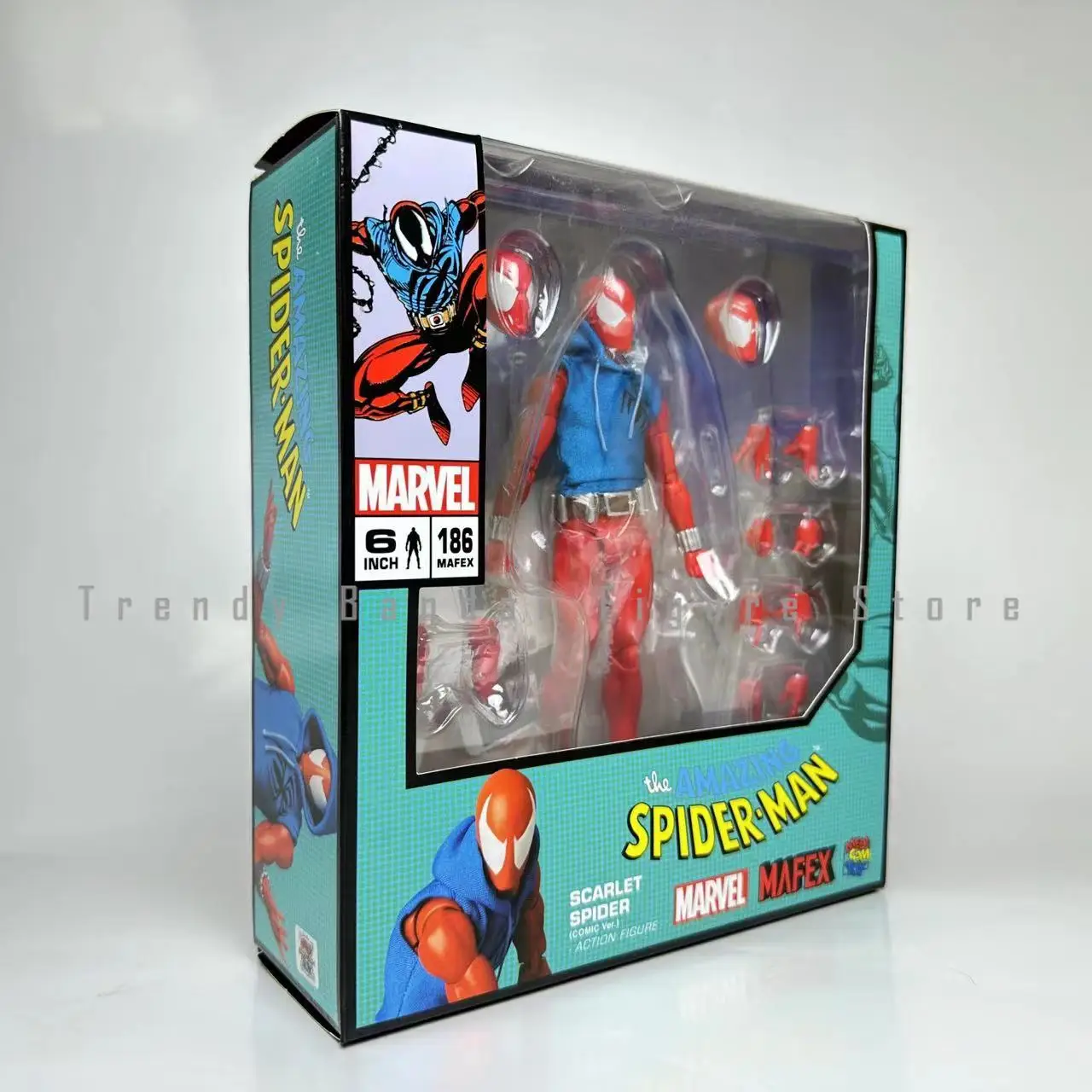 

In Stock 100% Original MAFEX 186 SCARLET SPIDER COMIC Ver Spider-Man Anime Toy Collection Model Toys Gift for Kids Genuine