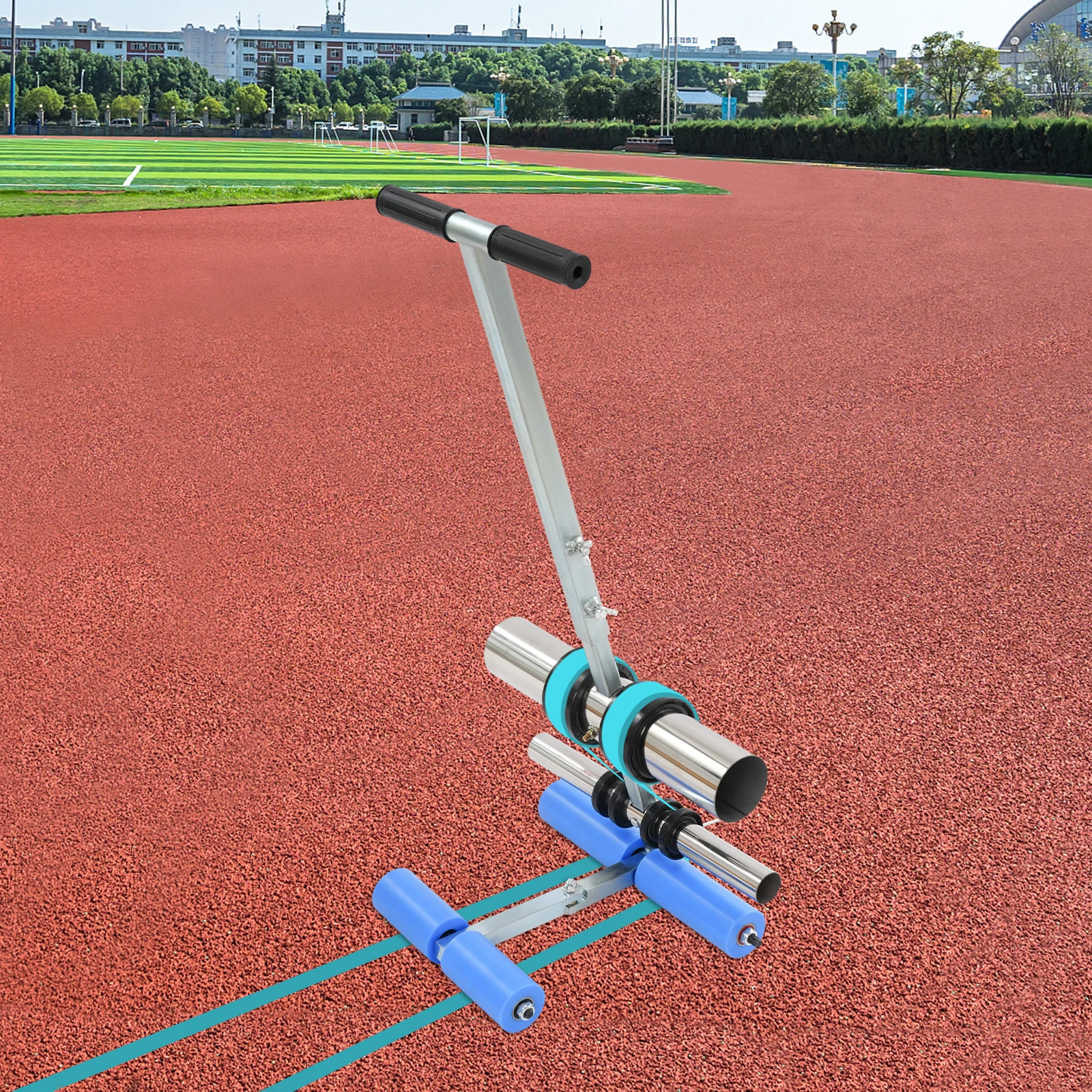 

Stainless Steel Tape Marking Machine,Black Hand-Push Tape Sticking Machine Floor Standing for Courts,Playgrounds