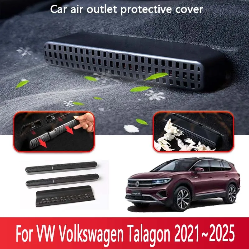 

Car Air Vent Covers For VW Volkswagen Talagon 2021~2025 2023 Seat Air Conditioner Duct Outlet Dustproof Cover Auto Accessorie