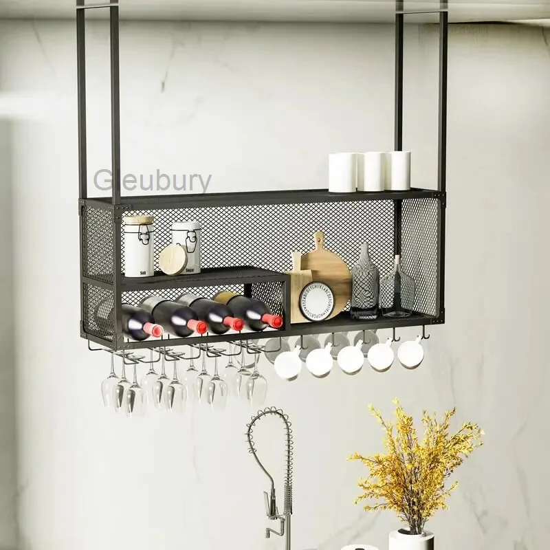 Kitchen Retractable Storage Rack,Dishes,Seasoning Storage Rack,Layered Pot Rack,High Footed Cup Racks,Restaurant Bar Wine Racks