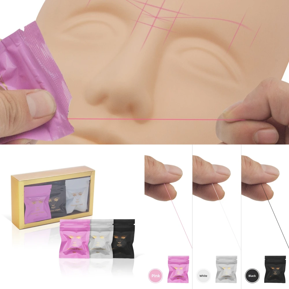 جديد 10 متر رسم الخرائط قبل الحبر سلسلة Microblading الحاجب يشكلون الصباغة الموضوع شبه دائم تحديد المواقع خط أدوات قياس الحاجب