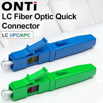 ONTi 10-100pcs LC fast connector single mode Fiber optic fast connector LC embedded type FTTH Fiber optic fast connector