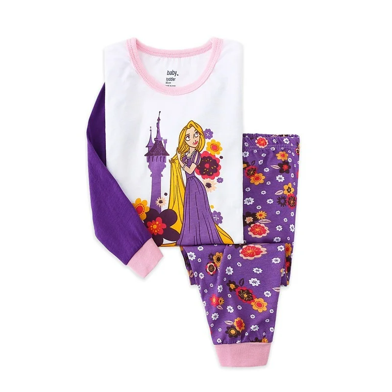 Kids Pjs for Boys Cartoon Buzz Lightyear Mickey Mouse Pixar Spiderman Pijama Set Frozen Elsa Rapunzel Girls Pajamas Long Johns