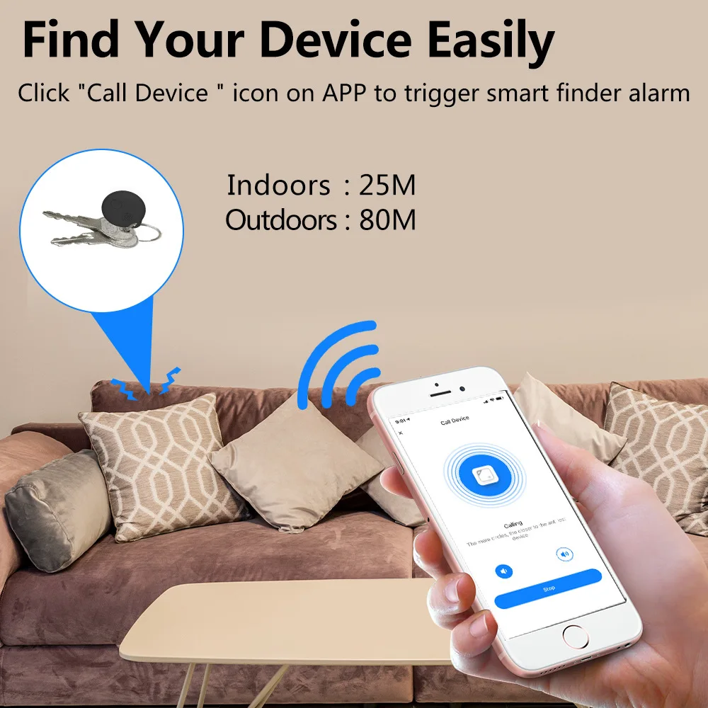 Tuya vida inteligente etiqueta inteligente sem fio bluetooth-compatível rastreador criança saco carteira localizador chave anti perdido alarme rastreador