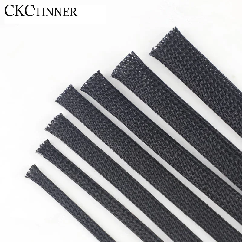 3 4 6 8 10 12 14 16 18 20 25 30mm Cable sleeve black protection Cable PET Nylon sleeves  twisted  sleeve