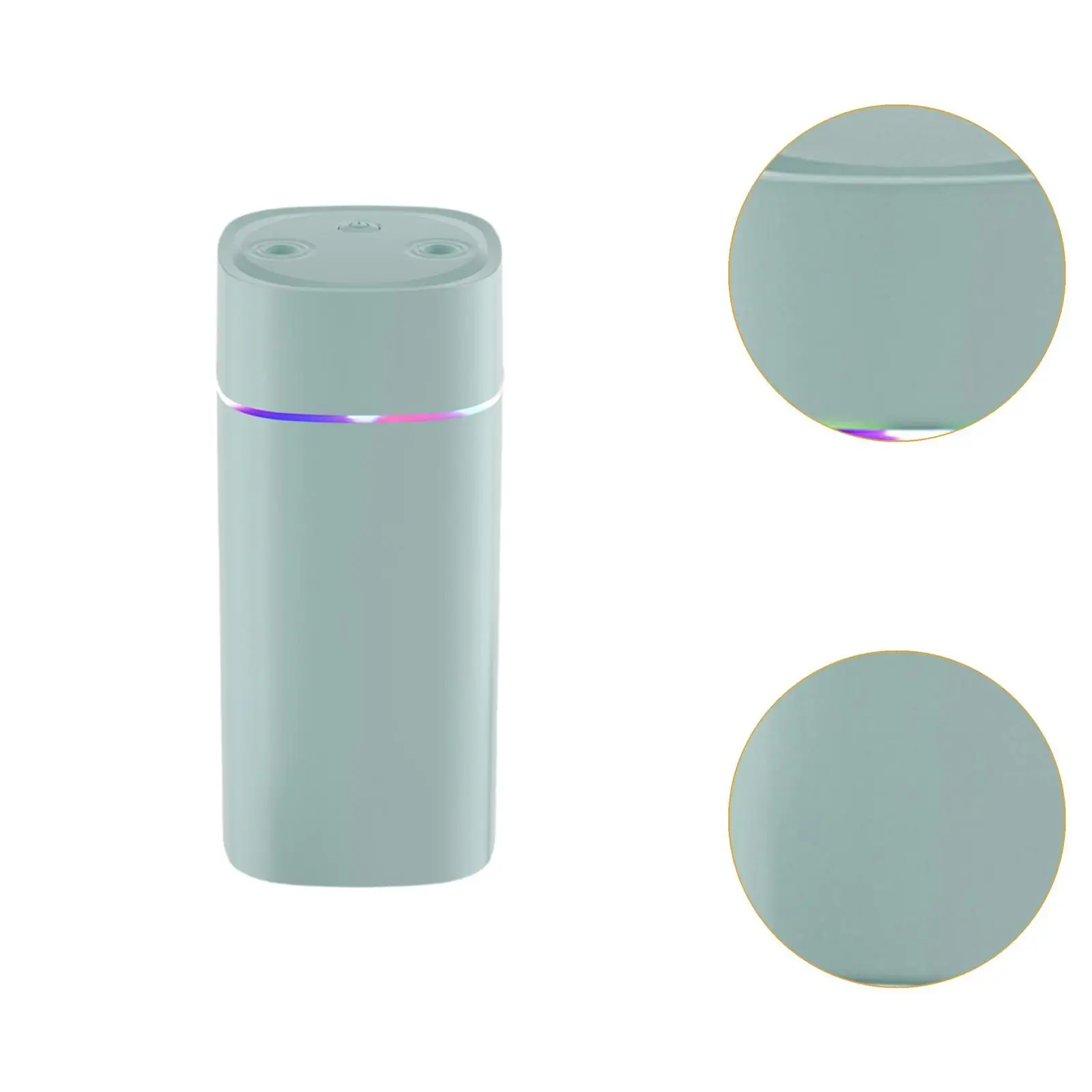 Desktop Humidifier with Atmosphere Light USB Powered Mute Two Mist Modes Mist Humidifier for Tabletop Indoor Bedroom SPA Office