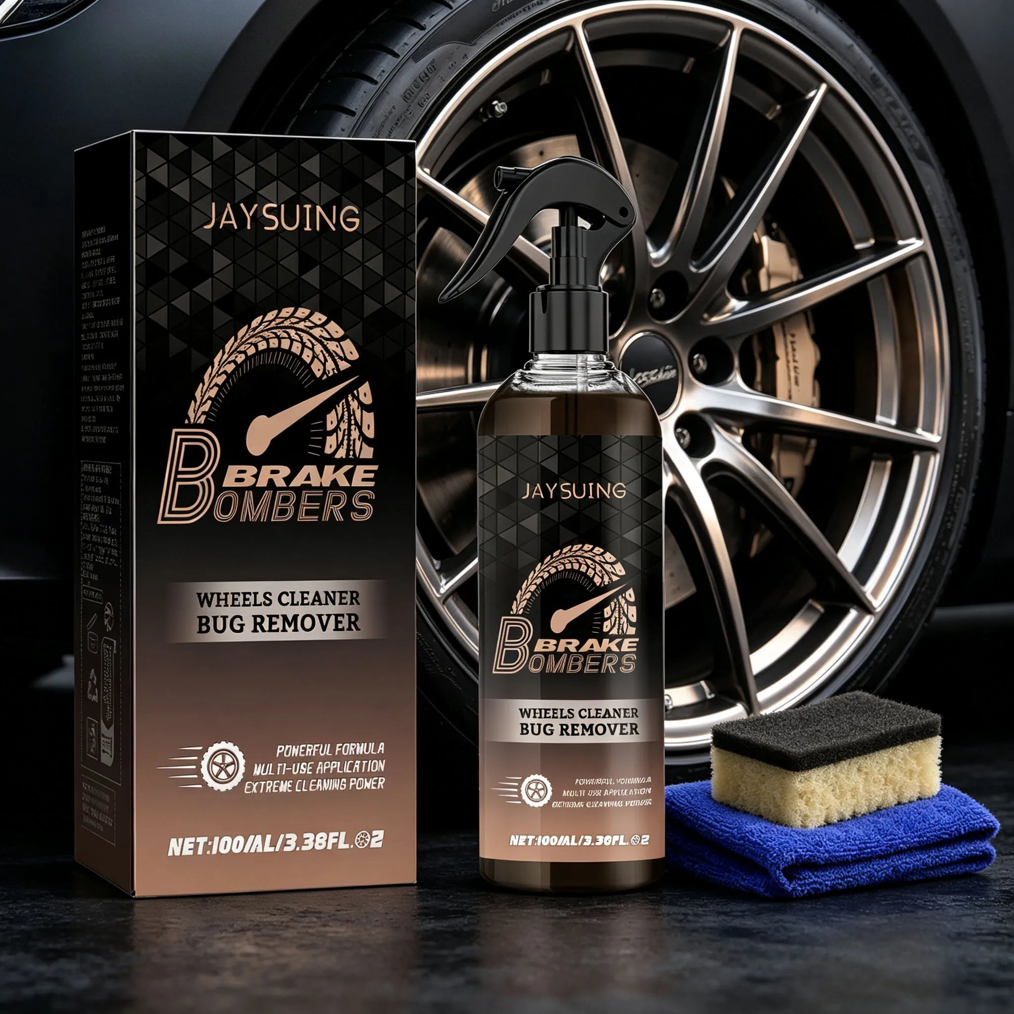 Car Wheel Clean Spray Dust Removes Decompose Grease Protect Brake Discs Prevents Metal Performance Degradation Alloy Rim Cleaner