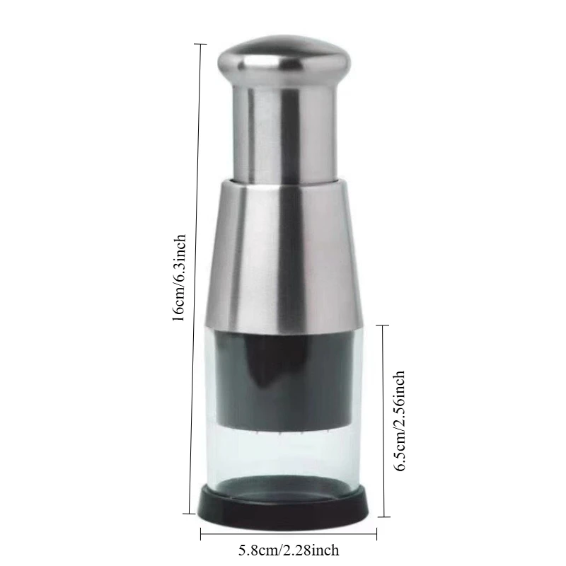 مفرمة الثوم المضغوطة من الفولاذ المقاوم للصدأ، هراسة الثوم اليدوية، أداة تقطيع الثوم المحمولة من نوع الدفع، أداة مفرمة المطبخ