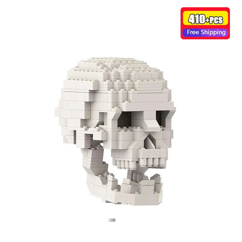 

Human Skull With Brain Building Blocks Model DIY Science Anatomy Bricks Creative Desktop Ornament Educational Toys For Adults