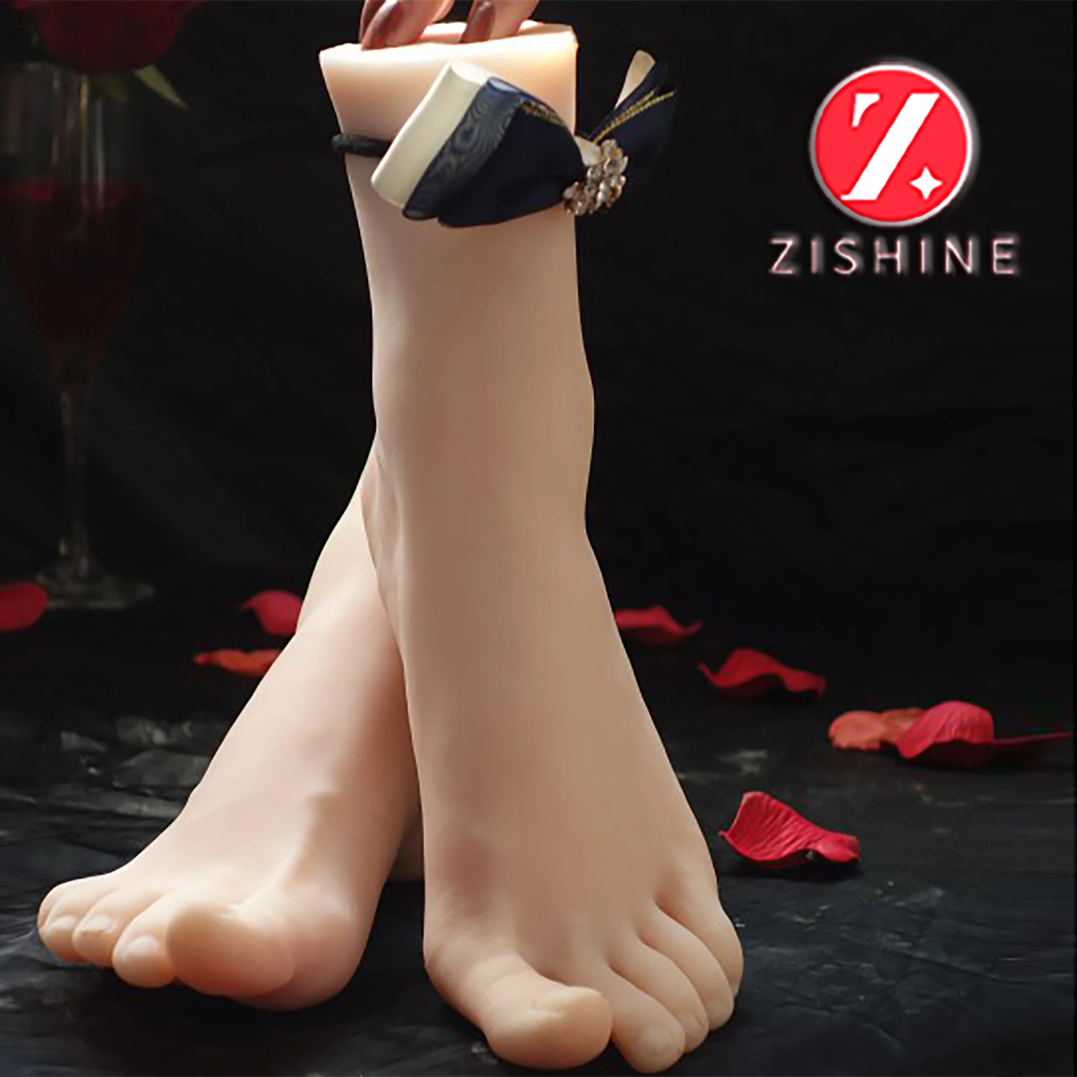 

Силиконовая модель ног, тренировочная нога, мягкий женский манекен, фетиш для ног для маникюра, обувь для фотографий «сделай сам», дисплей TPE 3708