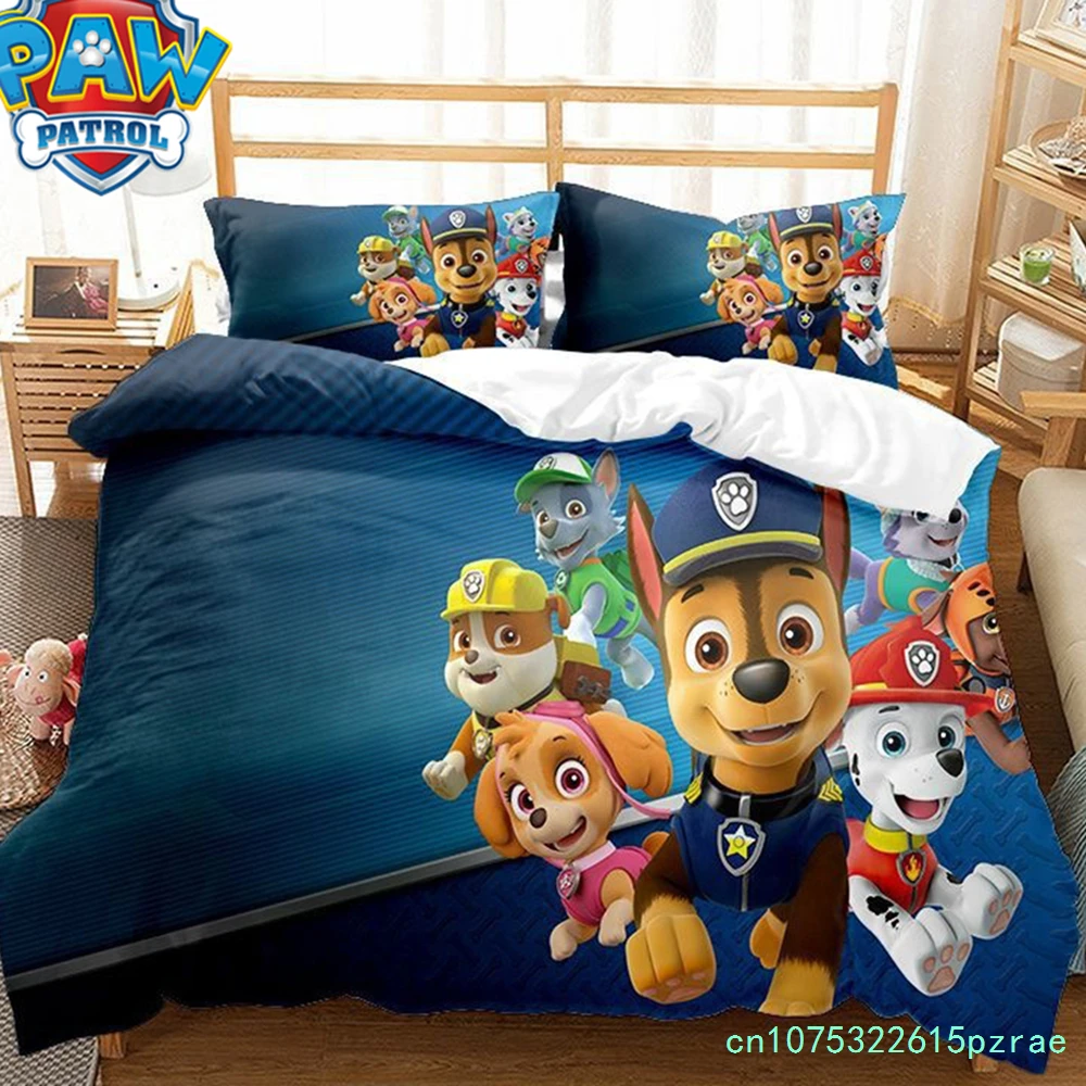 Paw Patrol Cute Puppy Duvet Cover Set, Cartoon Printed Quilt Cover With Pillowcase, Soft Bedding, Home Decor Gift For Kids