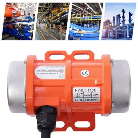 AC beton vibratör 110V, Motor titreşimli Motor 30W tek fazlı AC elektrik titreşimli Motor alüminyum alaşımlı kasa 3600rpm
