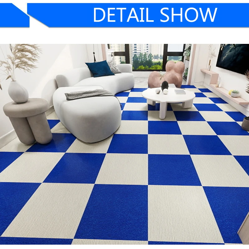 40pcs 30x30cm 3.6m² Modern Carpet Stitching Color Living Room Carpet Self Adhesive Ground Mat Decor Office Rug