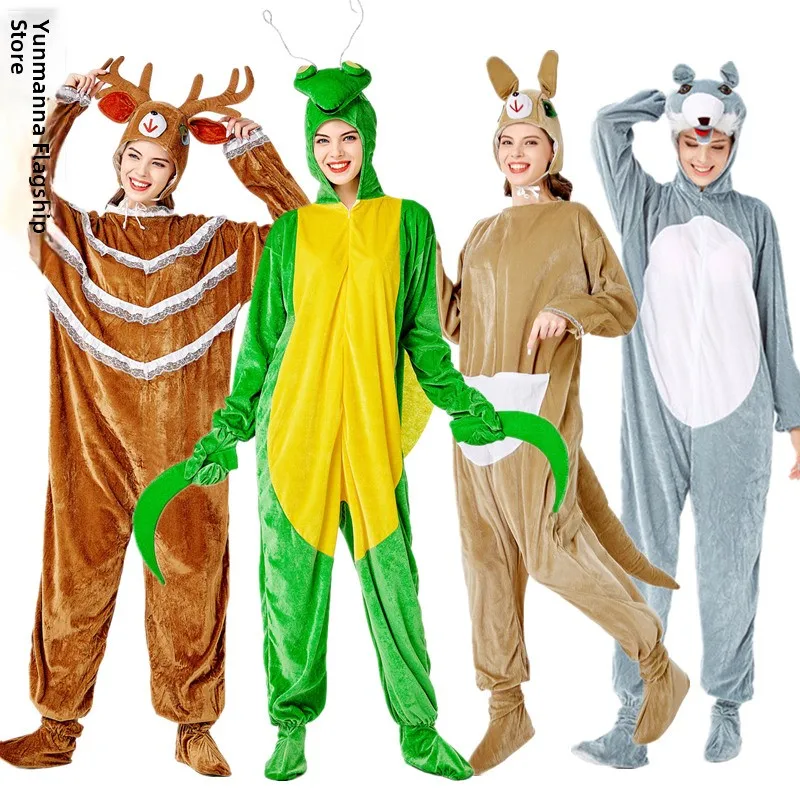 

Взрослый Хэллоуин Косметика для сценических игр asopper Wolf Performance Олень Кенгуру Костюм животного Полиэфирное волокно 00% Традиция...