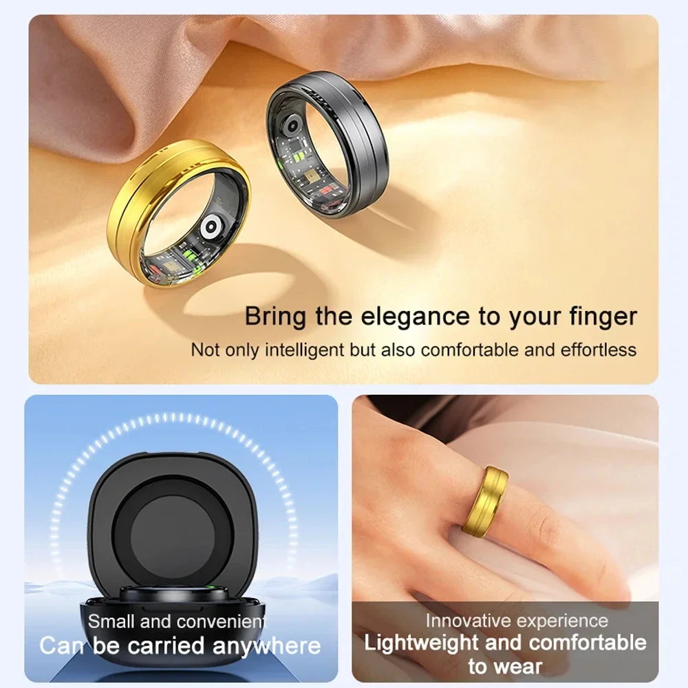 Per Xiaomi Nuovo Smart Ring Uomo Donna Frequenza cardiaca Ossigeno nel sangue Monitoraggio della salute del sonno Sport Fitness Tracker Smartring