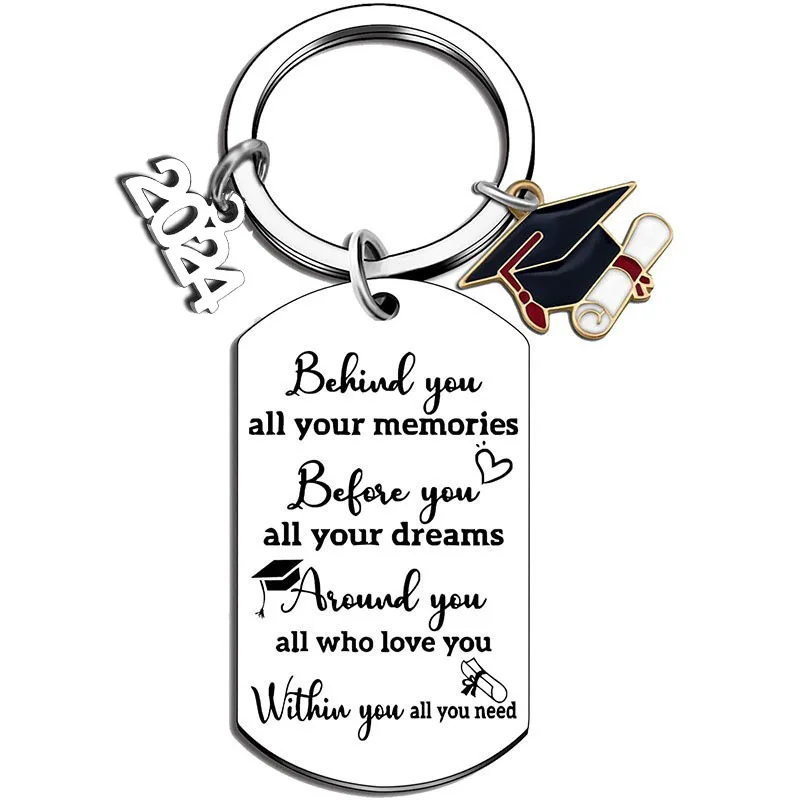 Class of 2024 Graduation Keychain Inspired Gifts for University College Middle High School Graduate Souvenir for Senior Students