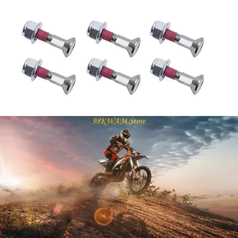 

68UF For Dirt Bikes Motorcycles Kits Bolts Locking Flange Washers 6pcs